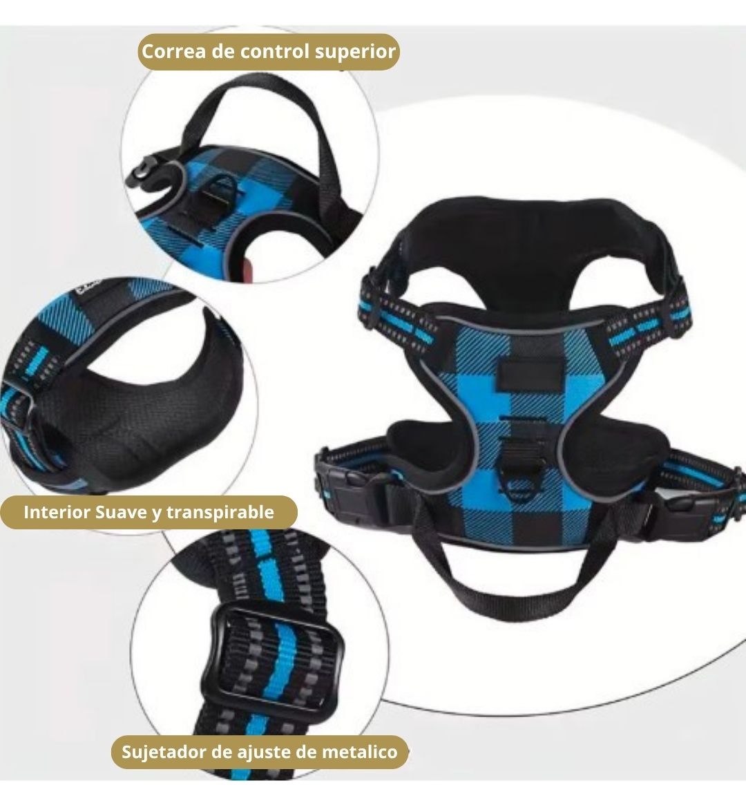 Kit Pechera + correa Reflectiva y ajustable